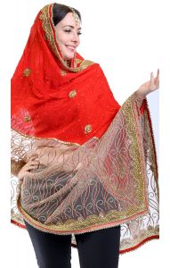 Luxusní svatební dupatta  II. jakost dh1863