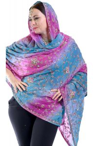 Luxusní vyšívaná zardosi dupatta II. jakost dh1865