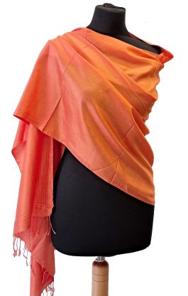 Letní "pašmína" šála oranžová sl3502