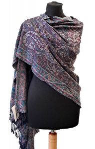 Luxusní originální šála z Indie bordová sl3528
