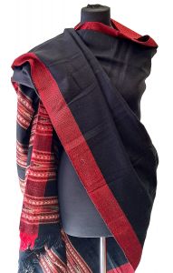 Vlněná maxišála černá sl3593