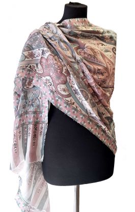 Letní "pašmína" s exotickým vzorem sl3599