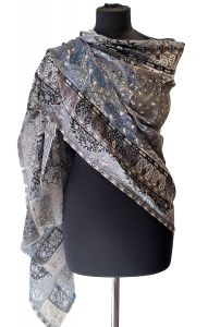 Letní "pašmína" s exotickým vzorem sl3600
