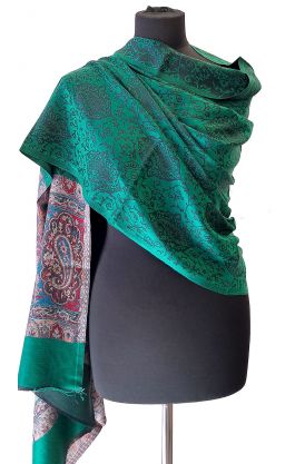 Elegantní brokátová šála z Himalájí mechová sl3605