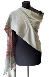 Luxusní šála Heeramandi ocelově zelená sl3613