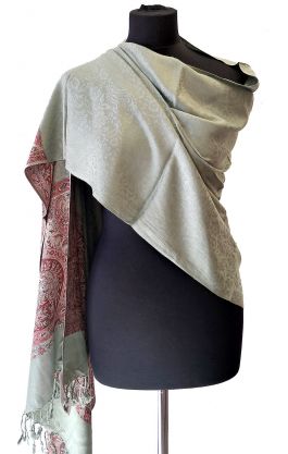 Luxusní šála Heeramandi ocelově zelená sl3613