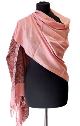 Luxusní šála Heeramandi starorůžová sl3614