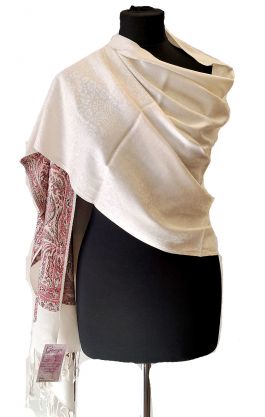 Luxusní šála Heeramandi slonovinová sl3615