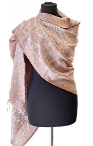 Luxusní hřejivá zimní šála z Indie starorůžová sl3630