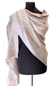 Luxusní hřejivá zimní šála z Indie pastelová sl3633