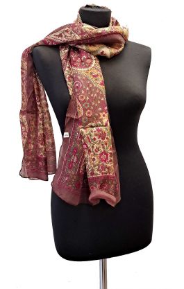 100% hedvábná šálka z pravého hedvábí latté st2214