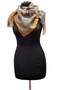 100% hedvábný šátek z pravého hedvábí zlatý st2231