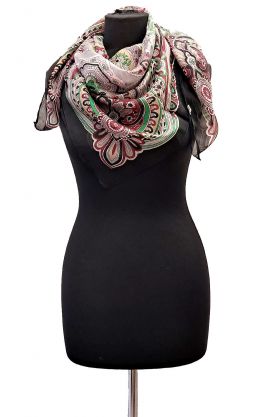 100% hedvábný šátek z pravého hedvábí černý st2237