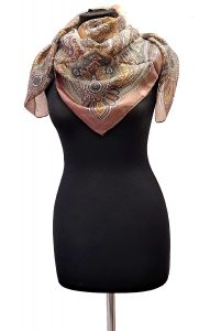 100% hedvábný šátek z pravého hedvábí latté st2238