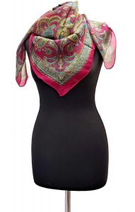 100% hedvábný šátek z pravého hedvábí fuchsiový st2242