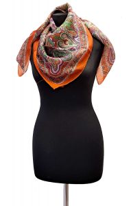 100% hedvábný šátek z pravého hedvábí oranžový st2246