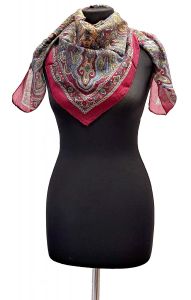 100% hedvábný šátek z pravého hedvábí ostružinový st2249