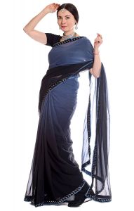 Bollywood Blitz Saree - Queen of the Night v8534