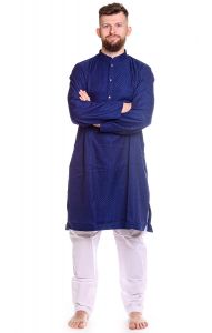 Slavnostní pánské kurta pajama na indickou svatbu modré L-XL sh134