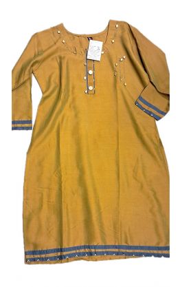 Tradiční indická dámská tunika khaki M 19-27