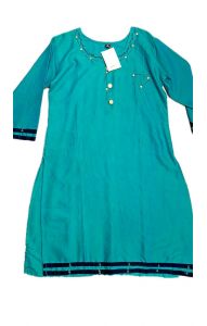 Tradiční indická dámská tunika paví zelená M 19-29