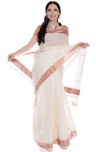 Tradiční kéralské kasavu sárí b3073