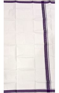 Tradiční indické dhótí - lungi s fialovým okrajem lu230