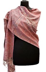 Oboustranná hřejivá "kašmírová" šála starorůžová sl3720