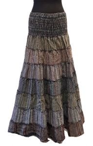 Teplá bavlněná sukně a šaty v jednom - onyx suk5735