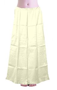 Bavlněná spodnička pod sárí slonovinová