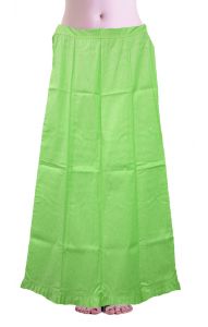 Bavlněná spodnička pod sárí světle zelená