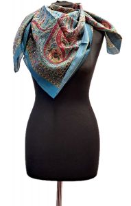 Klasický indický šátek tyrkysový st2252