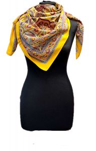 Klasický indický šátek žlutý st2256