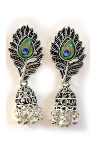 Etno náušnice s pavími pery nau2163