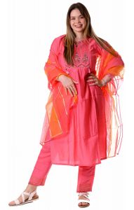 Růžové indické pandžábí - shalwaar kurta pun1908