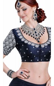 Luxusní vyšívané čoli námořnicky modré M  lc113