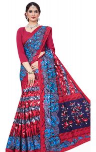 Bengálské bavlněné sárí červené b2917