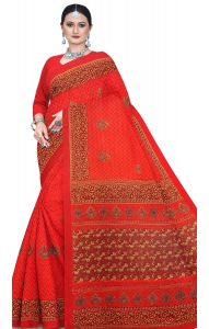 Bengálské bavlněné sárí oranžové b2916